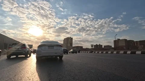 Exploring Cairo Highways by Driving the Vast Cairo Ring Road Loop Stock-Footage 330074319