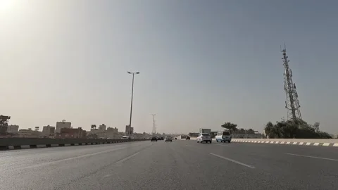 Exploring Cairo Ring Road Car Through Major Interchanges and Busy City Roads Stock Footage 329828974