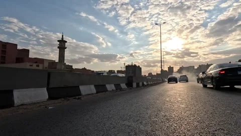 Exploring Cairo Ring Road Car Through Major Interchanges and Busy City Districts Stock-Footage 330069081