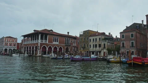Exploring the canals of venice by boat Stock Footage 169443563