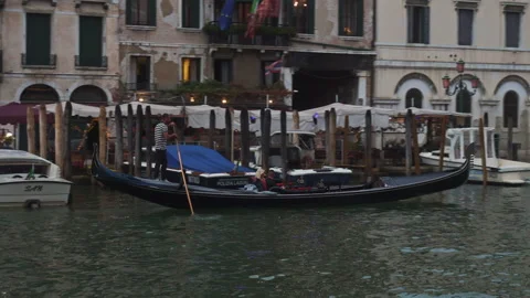 Exploring the canals of venice by boat Stock Footage 169444186