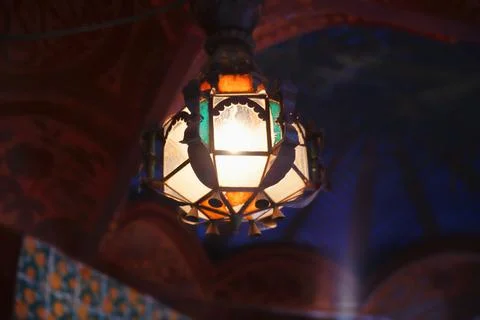 Exploring Casa Vicens lighting design in Barcelona, Spain Stock Photos