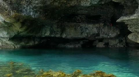 Exploring the cave 2.5K Video stock 61517565