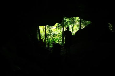 Exploring Caves in Thailand Foto stock