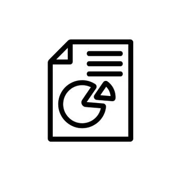 Exploring the chart icon vector. Isolated contour symbol illustration Stock Illustration