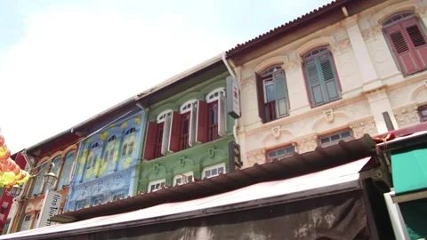 Exploring China Town in Singapore Stock Footage 130696442