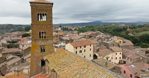 Exploring the Co-Cathedral of the Assumption of Mary in Sutri, Italy Stock Footage 262146135