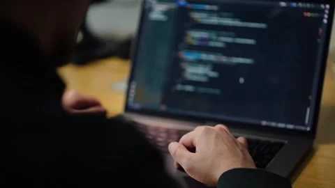 Exploring coding practices during a late-night programming session Stock Footage 298216992