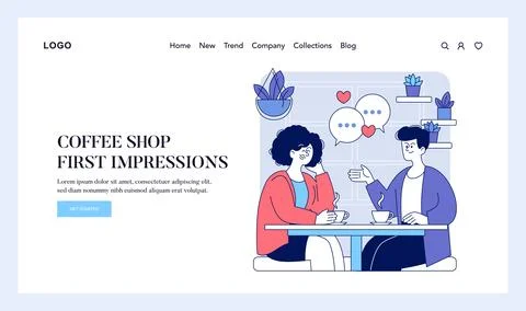 Exploring Coffee Shop First Impressions Discovering a Cozy and Inviting Stock Illustration