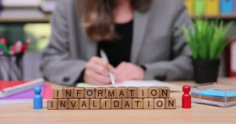 Exploring the concept of information invalidation in a creative workspace with Stock Footage 320533670