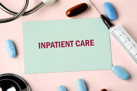 Exploring the concept of inpatient care with elements of business, finance, a Stock Photos