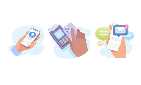 Exploring the Concepts of Modern Mobile Payment Systems and Communication Stock Illustration