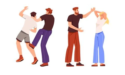 Exploring Conflict and Resolution in Relationships A Representation of Social Stock Illustration