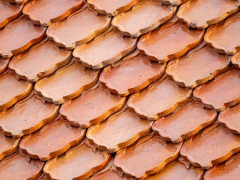 Exploring craftsmanship roofing tile installation in urban residential cons.. Stock Photos