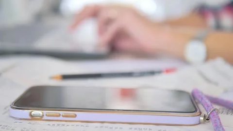 Exploring the Creative Process of Writing at a Cozy Workspace in the Early Stock Footage 280318532