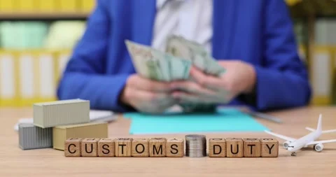 Exploring the customs duty process through hands-on counting of money and Stock Footage 319753899