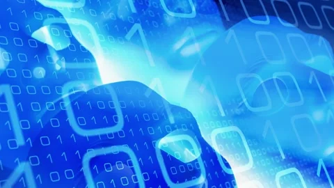 Exploring the cyber frontier ai, computer vision, and the advancements in face Stock Footage 245996526