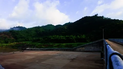 Exploring da lay irrigation reservoir in lam dong vietnam Vídeos de archivo 348722155