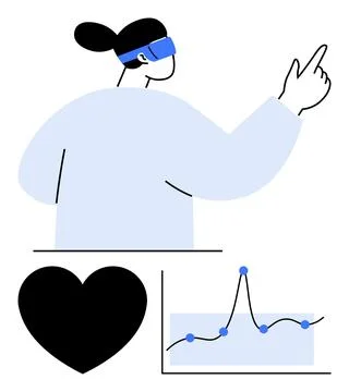 Exploring Data and Technology Through Virtual Reality and Analytics Insights Illustrazione stock