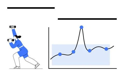 Exploring Data Trends A Modern Business Analytics Concept with a Graph and .. Stock Illustration