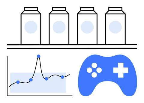 Exploring Data Trends Through Game Design An Innovative Blend of Analytics .. Stock Illustration