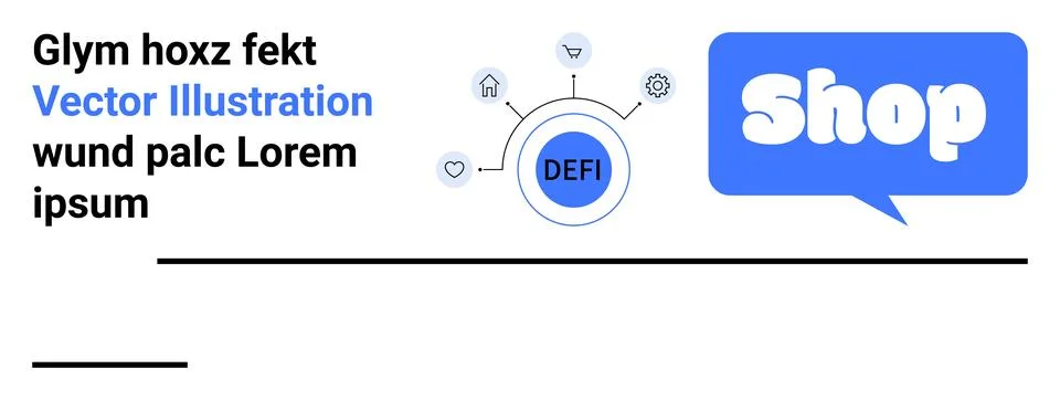 Exploring DeFi and E-commerce Integration with Cutting-Edge Vector Designs Illustrazione stock