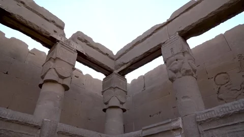 Exploring Dendera Temple of Hathor Egypt Best Preserved Ancient Site Stock Footage 317926864