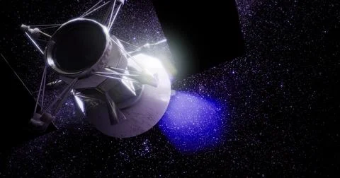 Exploring the depths of space with the Magellan spacecraft in vivid detail Illustrazione stock