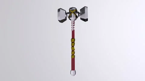 Exploring the design of a legendary hammer in 3D animation Stock-Footage 283234089