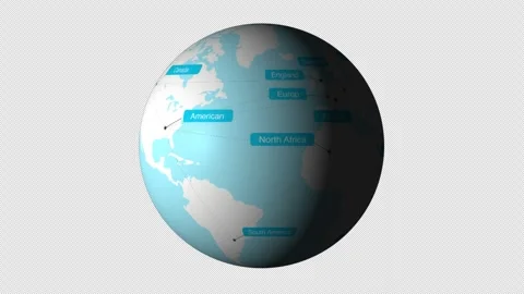 Exploring different cultures around the world using a digital globe Vidéo 334112536