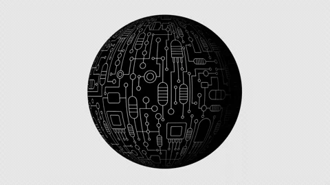Exploring digital circuits and electronic designs on a dark background Vidéo 334497108