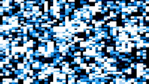 Exploring digital patterns and textures in blue and white colors at a moder.. Stock Footage 332846449