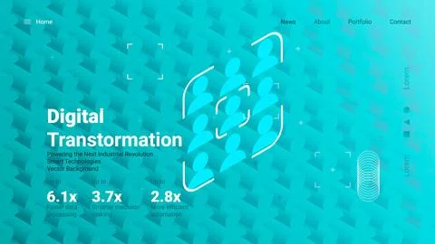 Exploring digital transformation and smart technologies for the next indust.. Stock Illustration