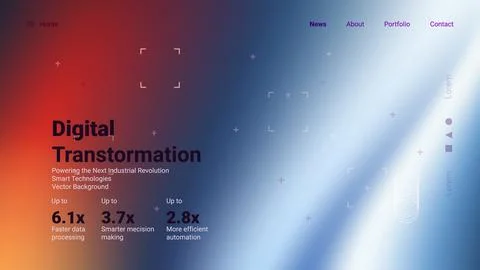 Exploring digital transformation reveals significant advancements in indust.. Illustrazione stock