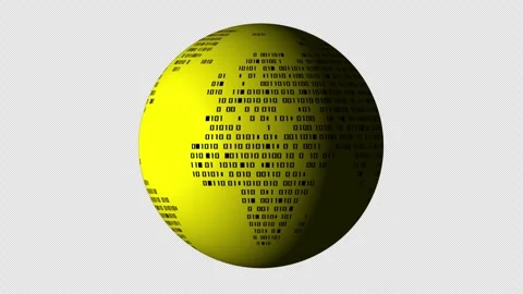 Exploring the digital world through a 3D globe with binary elements Vidéo 334113174