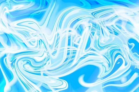 Exploring dimensions with 3d render of liquid pattern resembling waves. sty.. Stock Illustration