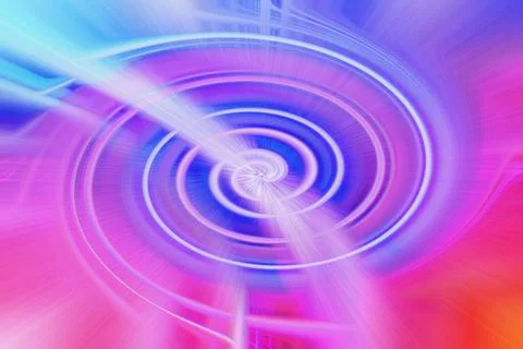 Exploring dimensions with abstract colorful twisted background Illustrazione stock