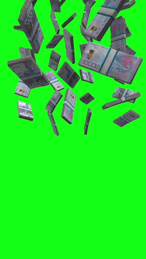 Exploring the distinctive design of the Kazakh tenge banknotes in 2023 Stock Footage 304683520