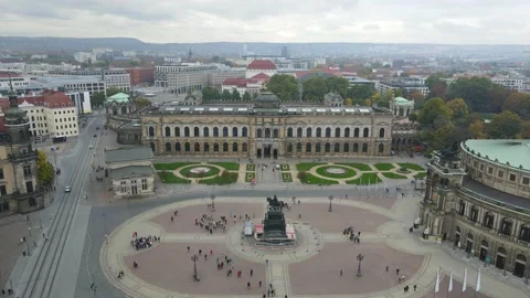 Exploring Dresden: A Bird's Eye View of the City Stock Footage 238467765