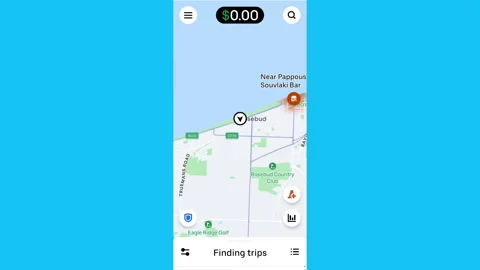 Exploring driver app features while offline and preparing for delivery shifts Stock Footage 299776221