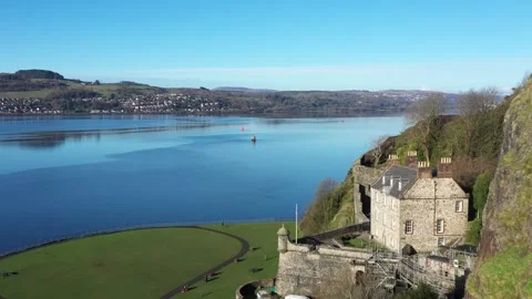 Exploring Dumbarton Castle’s Hidden Passages Stock Footage 271117568