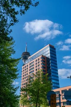 Exploring Dusseldorf's Iconic Landmarks Stock Photos
