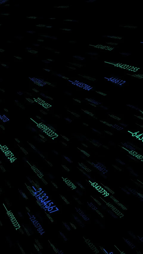 Exploring the Dynamic Digital Data Flow Illustrated with Numbers and Code Stock Footage 288628281