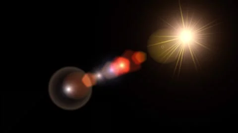 Exploring the dynamics of abstract light interactions in space Stock Footage 320417537