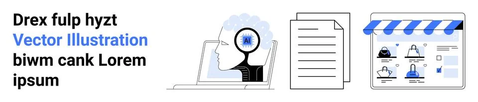 Exploring E-commerce Trends with Data Analysis and Online Store Management Stock Illustration