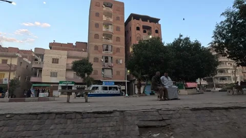 Exploring Egypt desert highway Cairo Fayoum Desert Road steady road views Stock-Footage 330092198