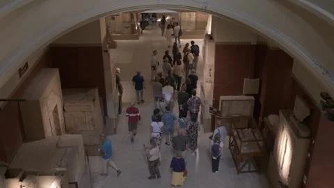 Exploring The Egyptian Museum in Cairo Stock Footage 270572676