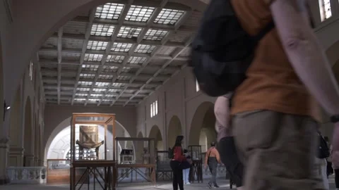 Exploring The Egyptian Museum in Cairo Stock Footage 270573531