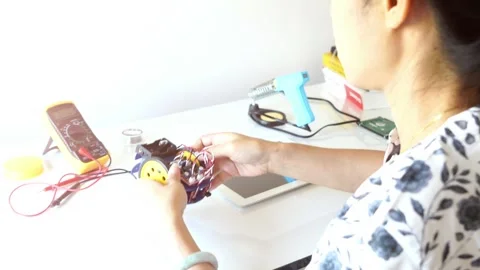 Exploring Electronics: Hands-On Circuit Building Video stock 314636879