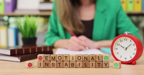 Exploring emotional instability through creative expression and time management Stock Footage 320946200